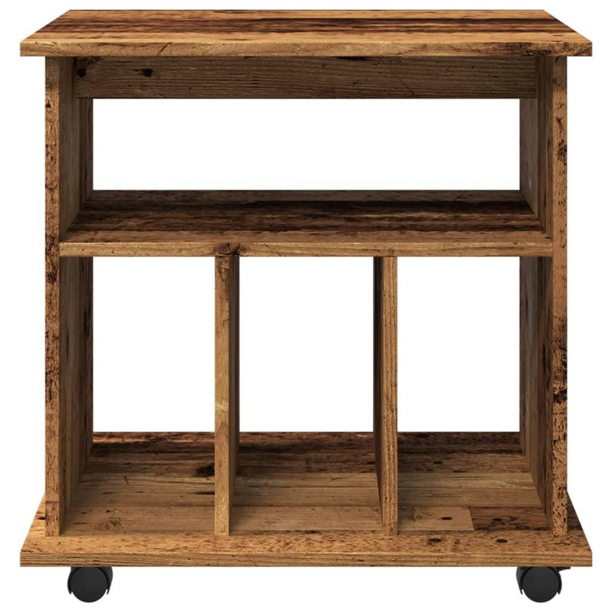 VIDAXL Armoire a roulettes vieux bois 60x45x60 cm bois d'ingenierie