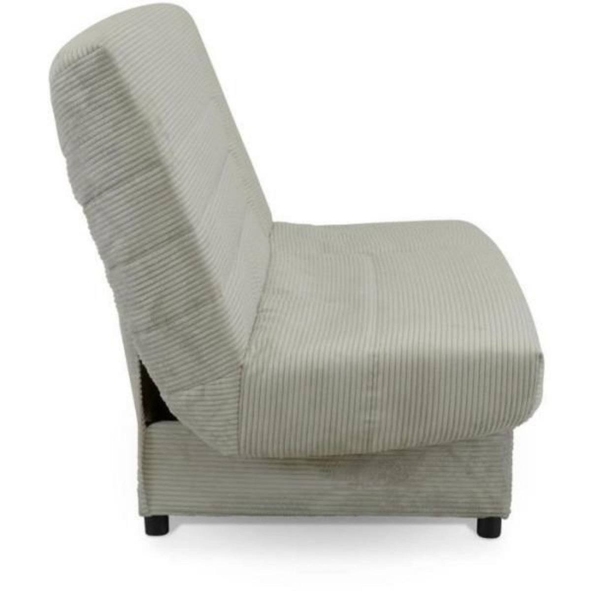 MARKET24 Clic-clac - BEIJA - 3 places - Velours côtelé beige - 130 x 190 x13 cm