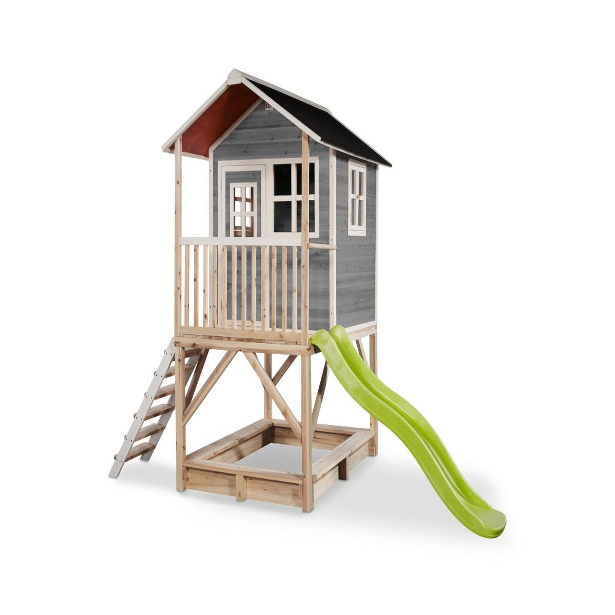 EXIT TOYS Maisonnette en bois pour enfants loft 500 gris - exit toys