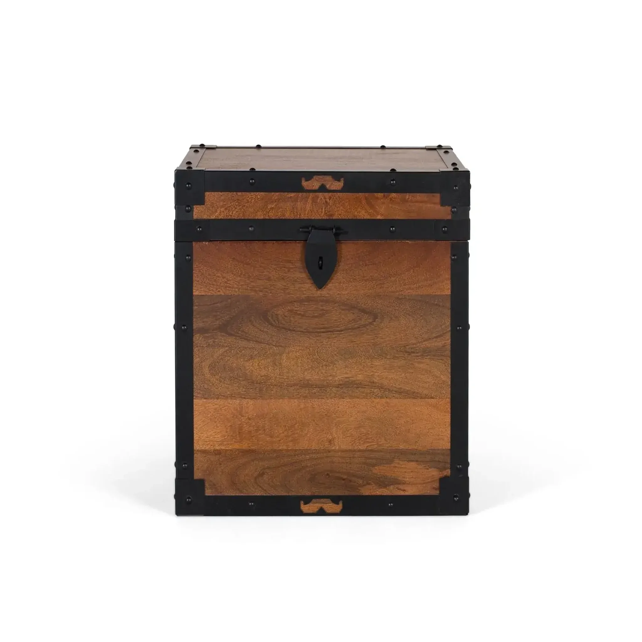 GINER Y COLOMER SL Coffre en bois de manguier 50 cm style industriel moderne