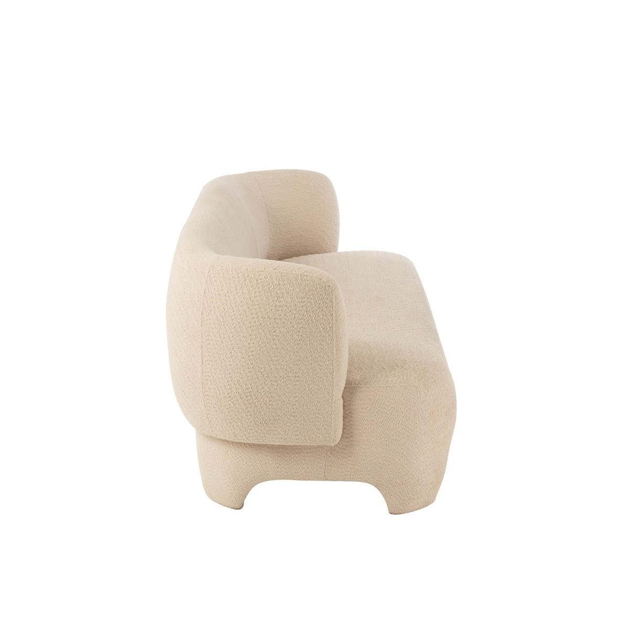 Voir la diapositive 3 : J-LINE Canapé 3 places tricoté  erwin  193cm blanc