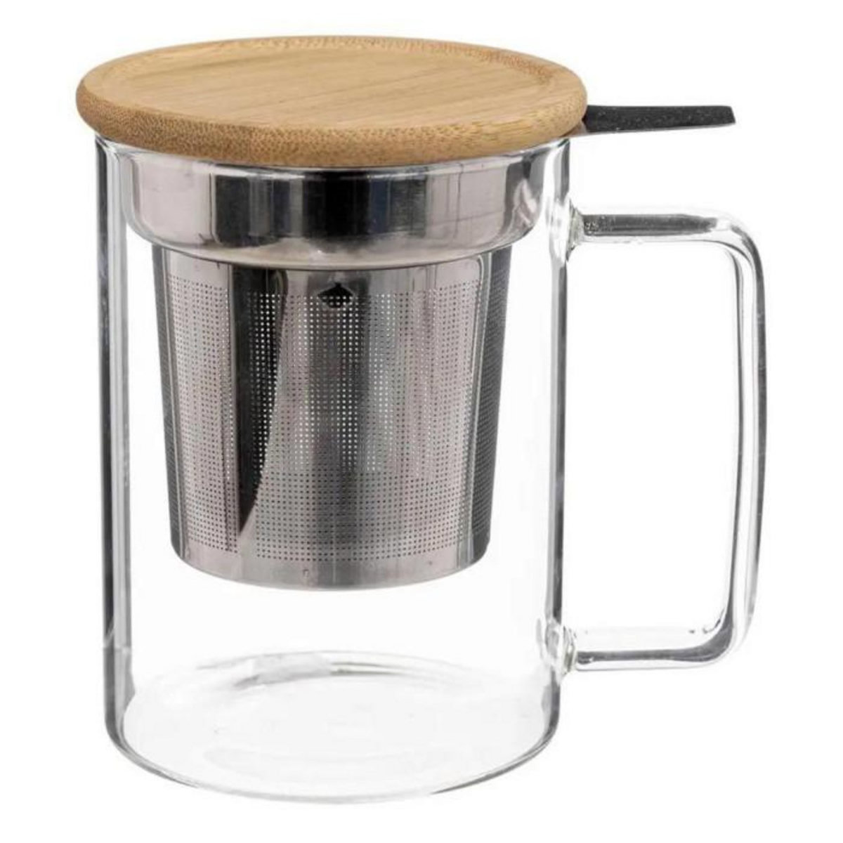 SECRET DE GOURMET Tisanière en Verre  Mia  45cl Transparent & Beige