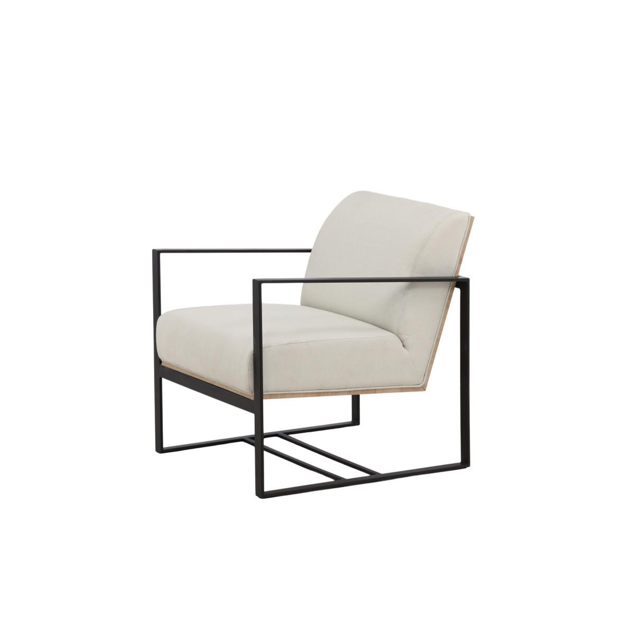 Voir la diapositive 3 : Paris Prix Fauteuil design  kansas  83cm blanc cassé
