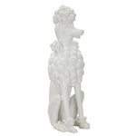 Paris Prix Statue Déco Chien  Caniche Assis  61cm Blanc
