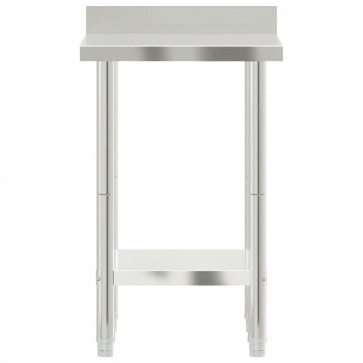 VIDAXL Table de travail de cuisine avec dosseret 55x55x93 cm inox