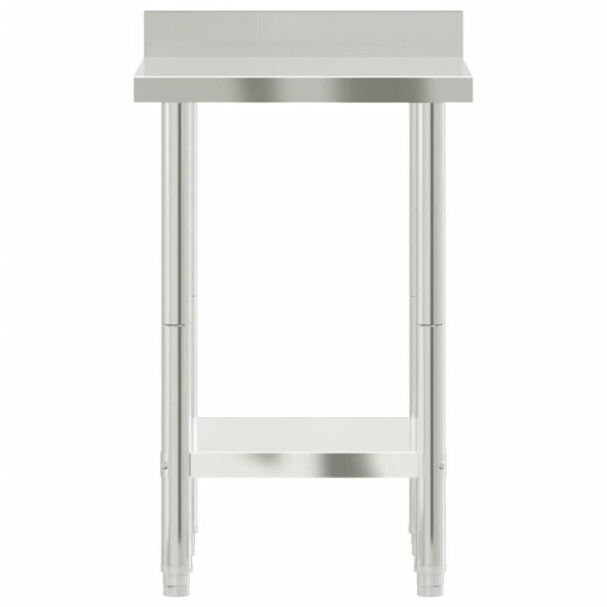 VIDAXL Table de travail de cuisine avec dosseret 55x55x93 cm inox