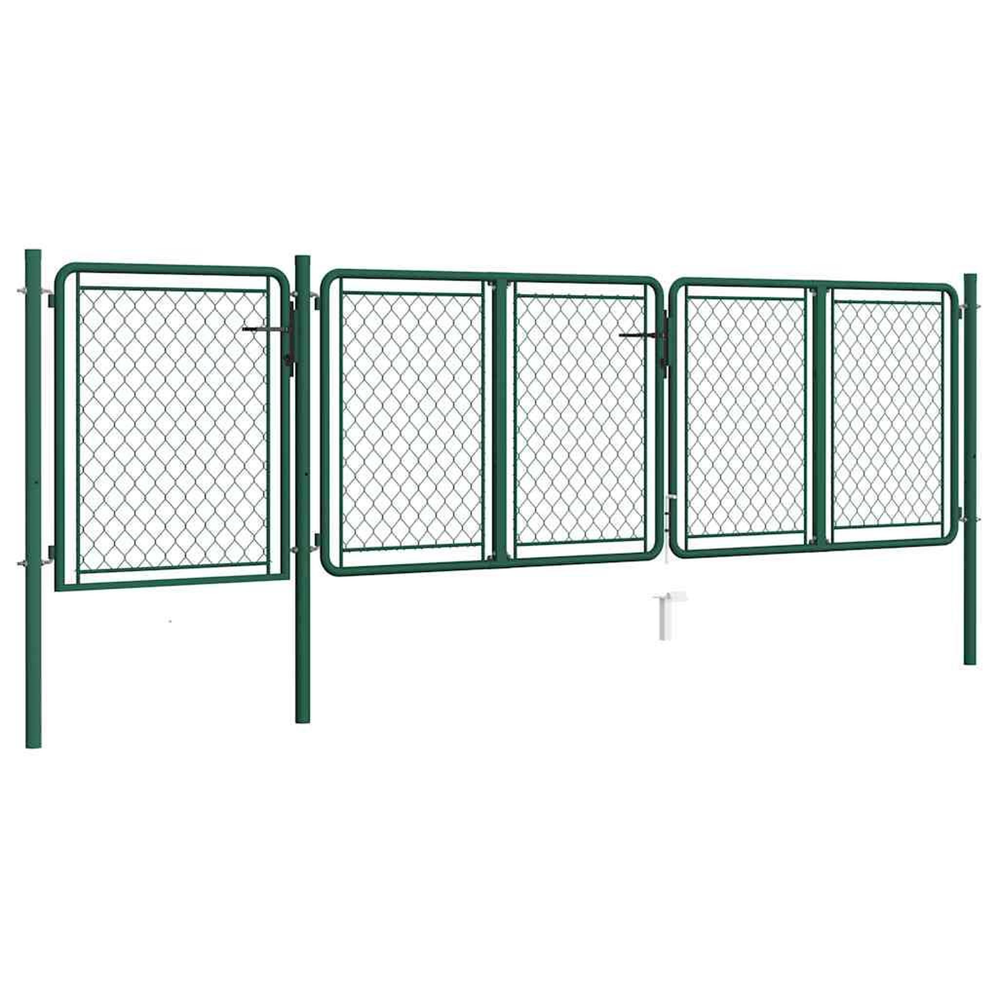 VIDAXL Portail de jardin en acier vert 400 x 75 cm