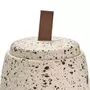 GUY LEVASSEUR Pot à coton en céramique blanc tacheté à la main