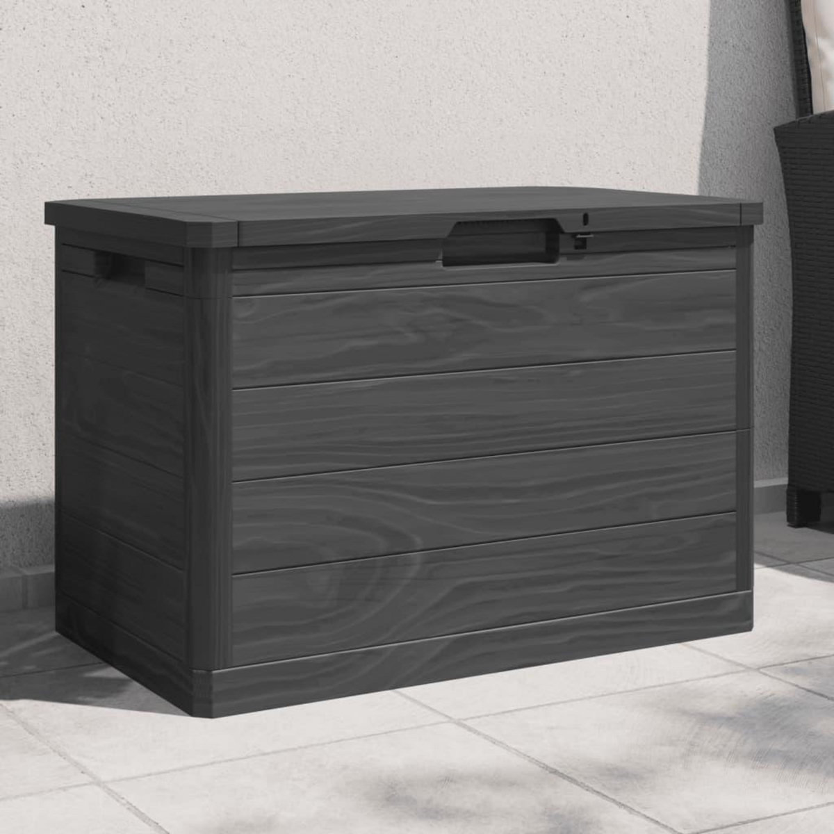 VIDAXL Boîte a coussins d'exterieur anthracite 77,5x44,5x53 cm PP