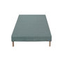 Voir la diapositive 2 : Sommier Tapissier à Lattes Vert 160x200 HYGGE
