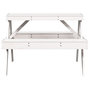 Voir la diapositive 4 : VIDAXL Table de pique-nique blanc 105x134x75 cm bois massif de pin