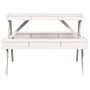 Voir la diapositive 4 : VIDAXL Table de pique-nique blanc 105x134x75 cm bois massif de pin