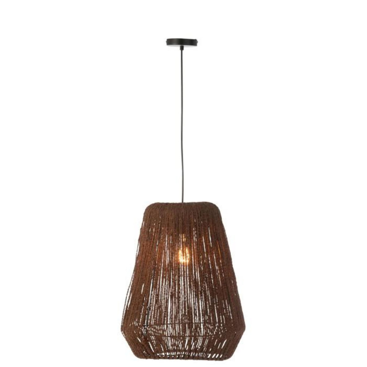 Paris Prix Lampe Suspension en Palmier  Trudy  50cm Marron