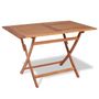 Voir la diapositive 2 : VIDAXL Ensemble a manger de jardin 5 pcs Bois de teck massif