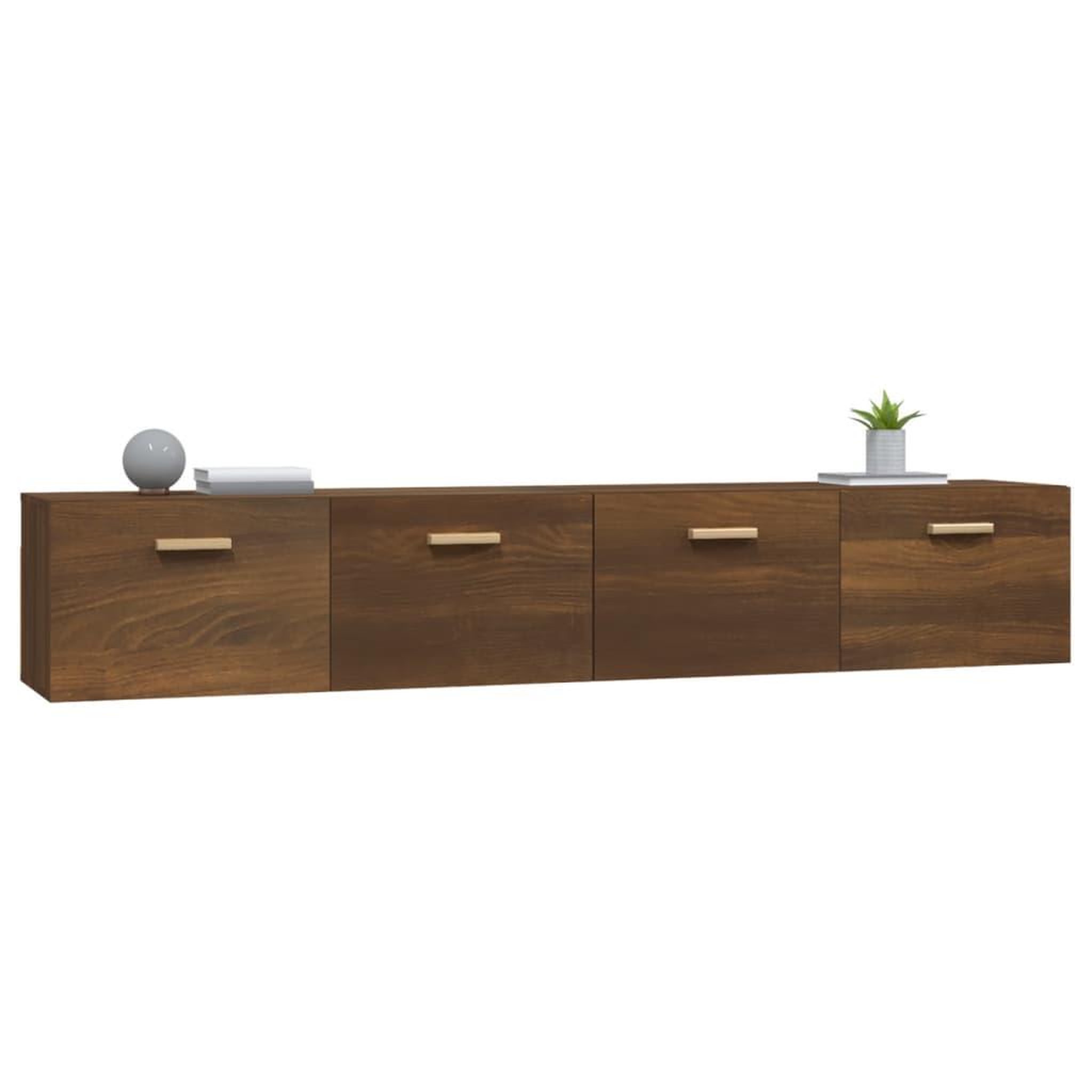 Voir la diapositive 5 : VIDAXL Armoires murales 2 pcs Chene marron 100x36,5x35 cm