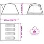 Voir la diapositive 6 : VIDAXL Tente de camping cabine 4 personnes bleu liberation rapide
