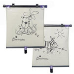 MARKET24 Store enrouleur de fenetre de voiture - DREAMBABY - Double face Zebra & Tigre Print - Réglable 2pcs