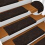 Voir la diapositive 1 : VIDAXL Tapis d'escalier 15 pcs Tissu aiguillete 65x21x4 cm Marron