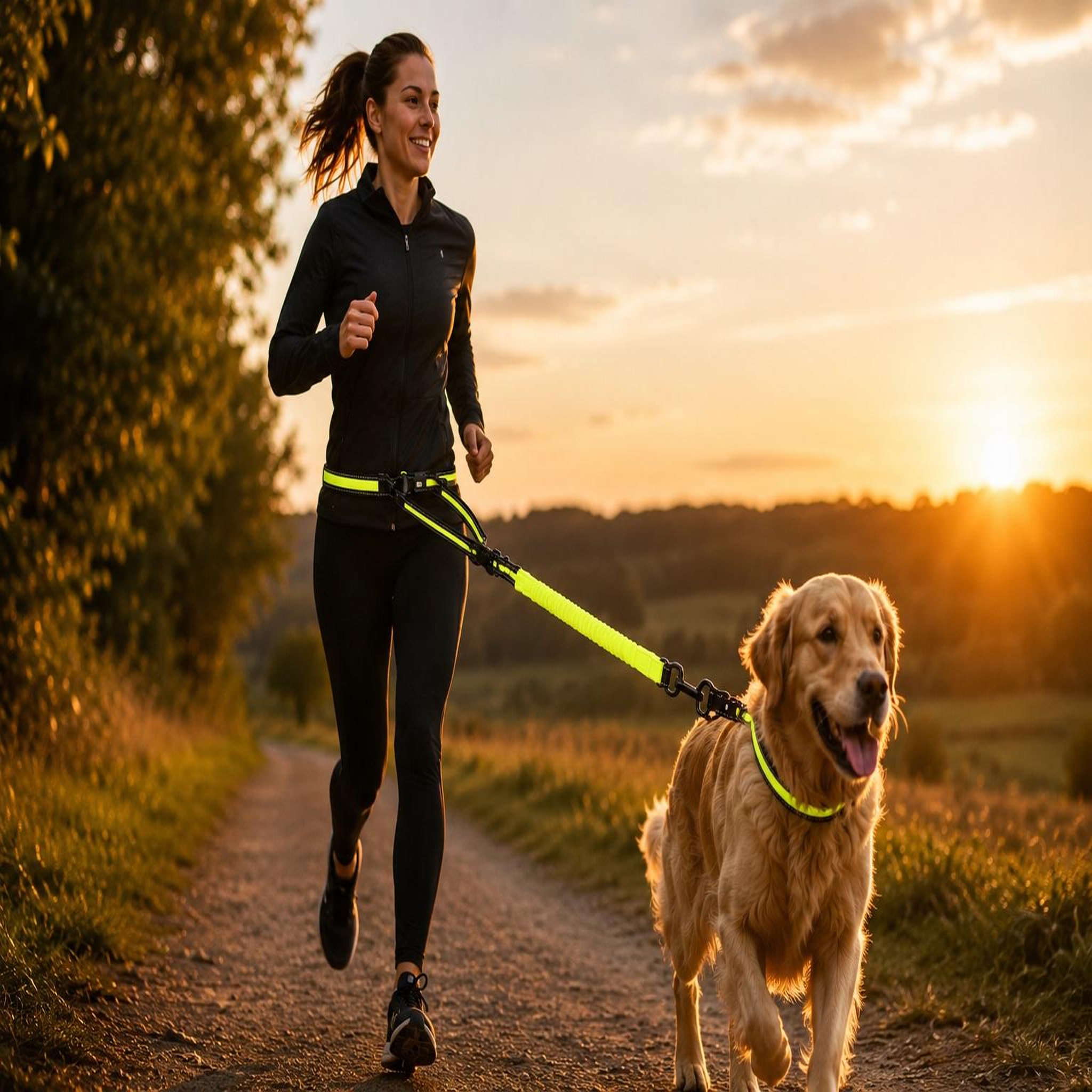 Voir la diapositive 2 : Eden Laisse de jogging led réfléchissante pour chien