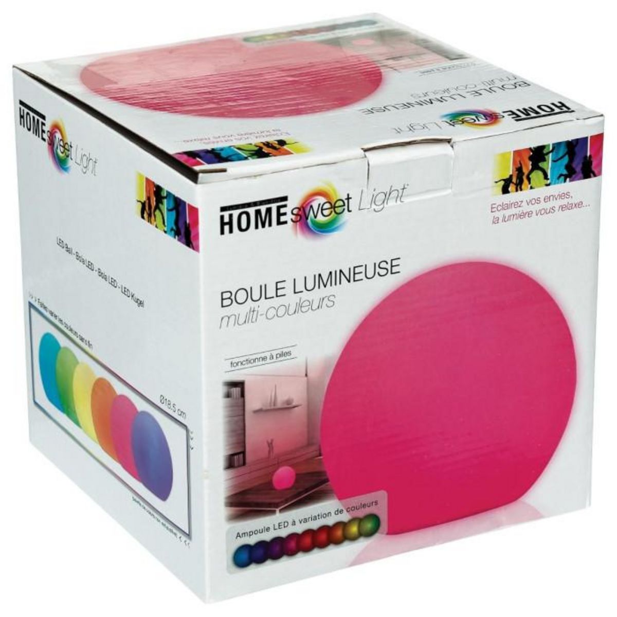 Home sweet lights Boule LED  Lumineuse  18cm Multicolore
