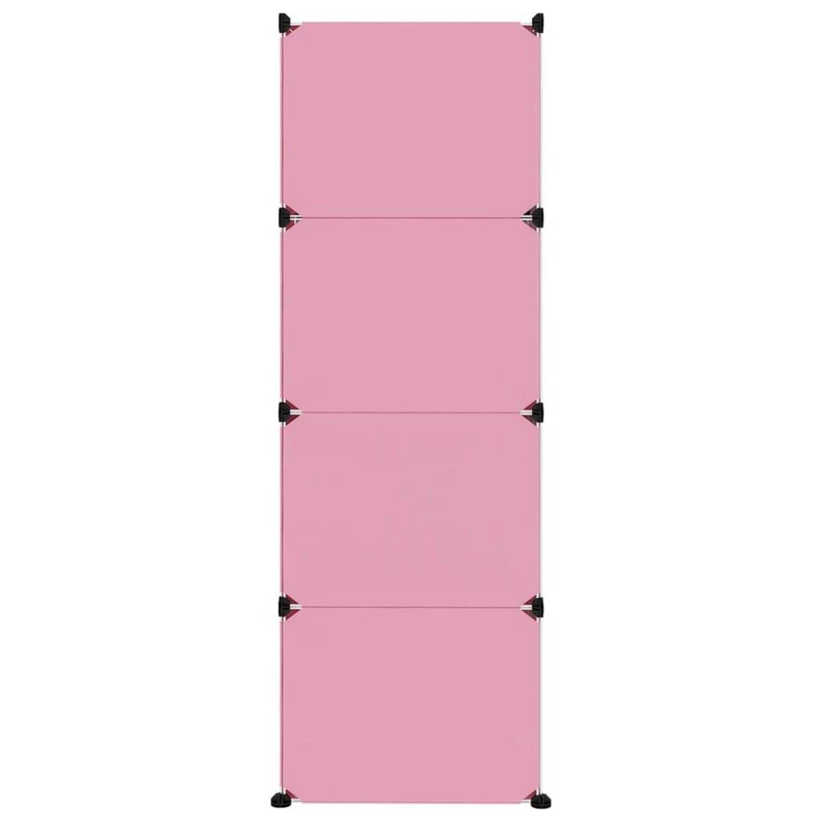 VIDAXL Armoire de rangement pour enfants avec 12 cubes Rose PP