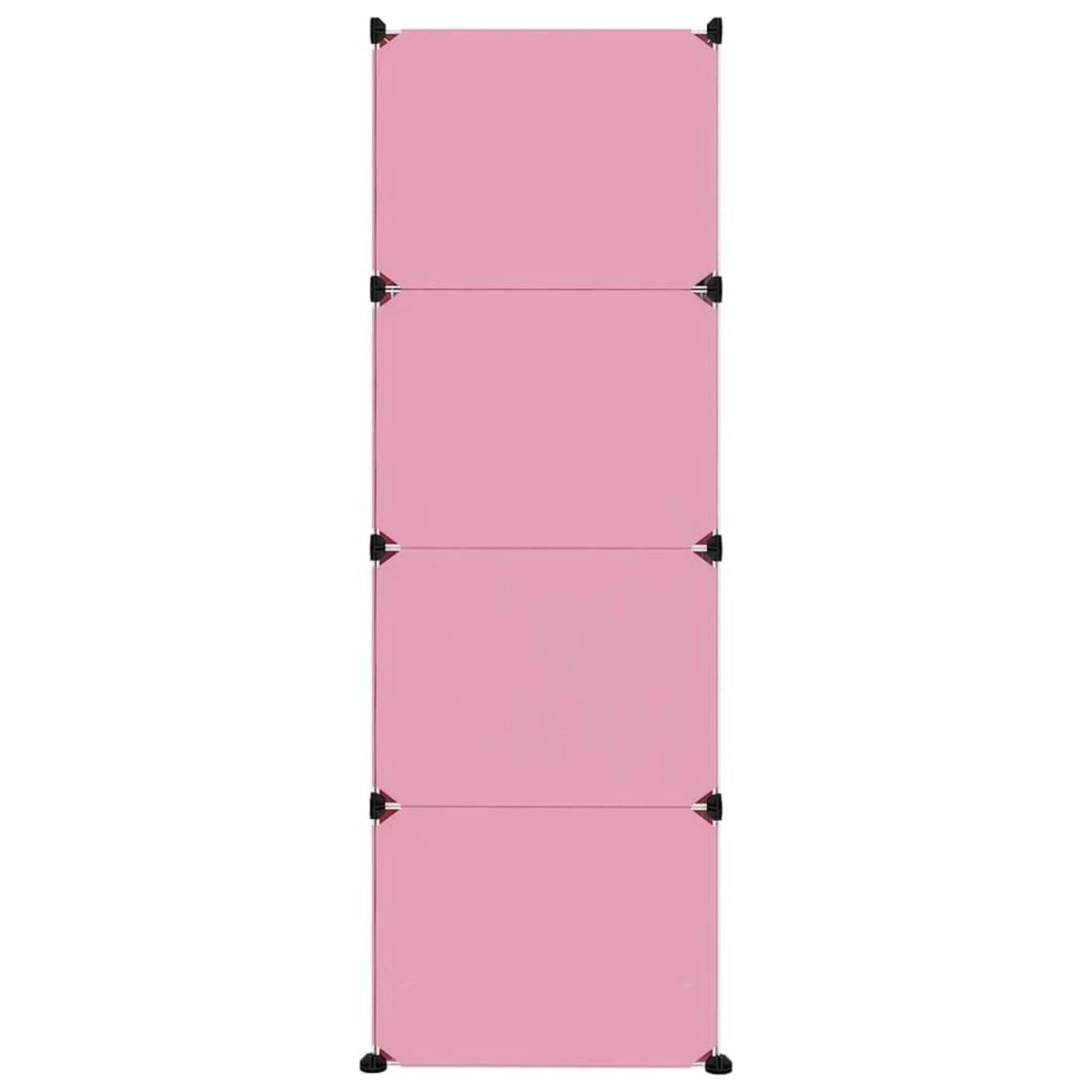 VIDAXL Armoire de rangement pour enfants avec 12 cubes Rose PP