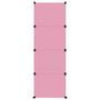 Voir la diapositive 4 : VIDAXL Armoire de rangement pour enfants avec 12 cubes Rose PP
