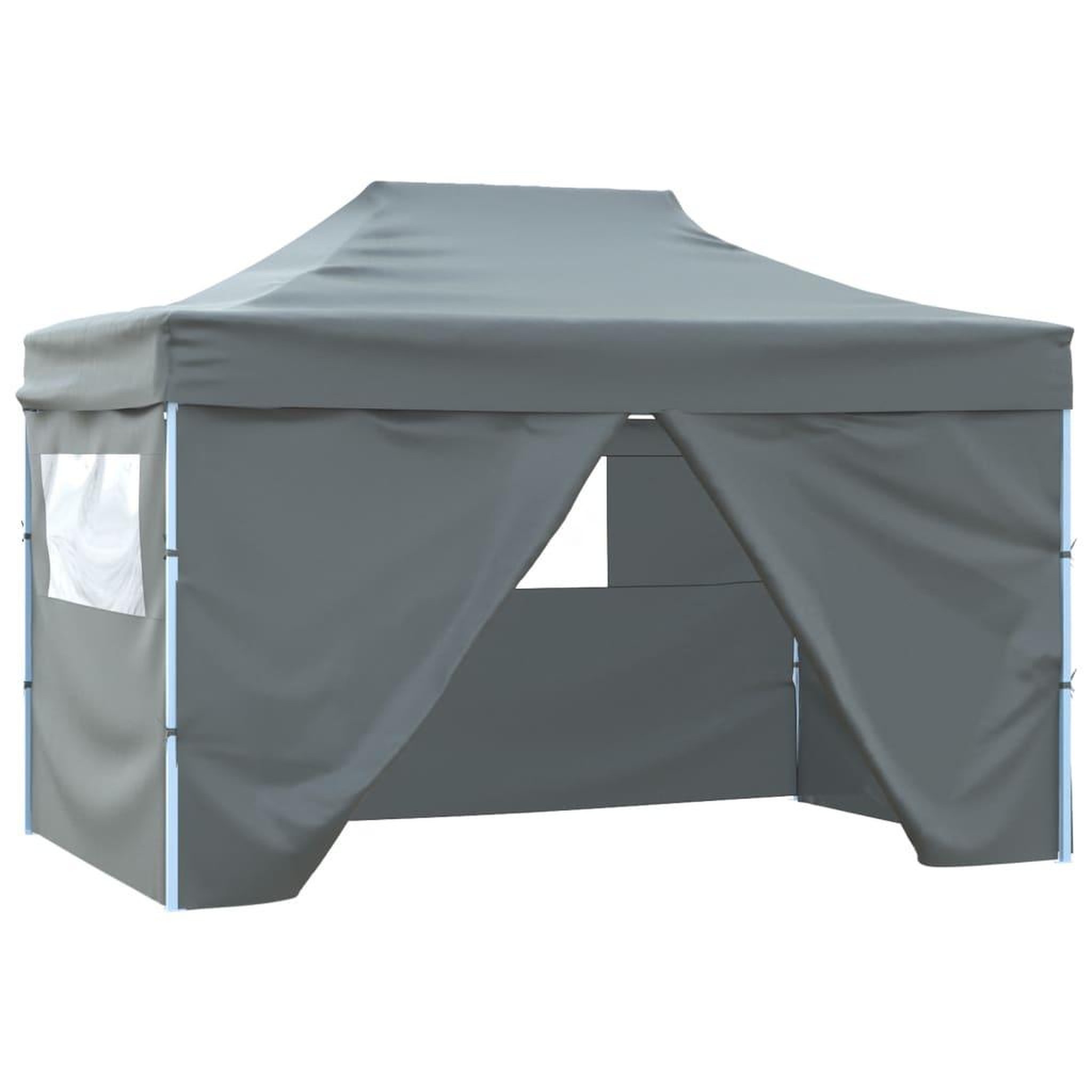 Voir la diapositive 1 : VIDAXL Tente pliable avec 4 parois laterales 3 x 4,5 m Anthracite