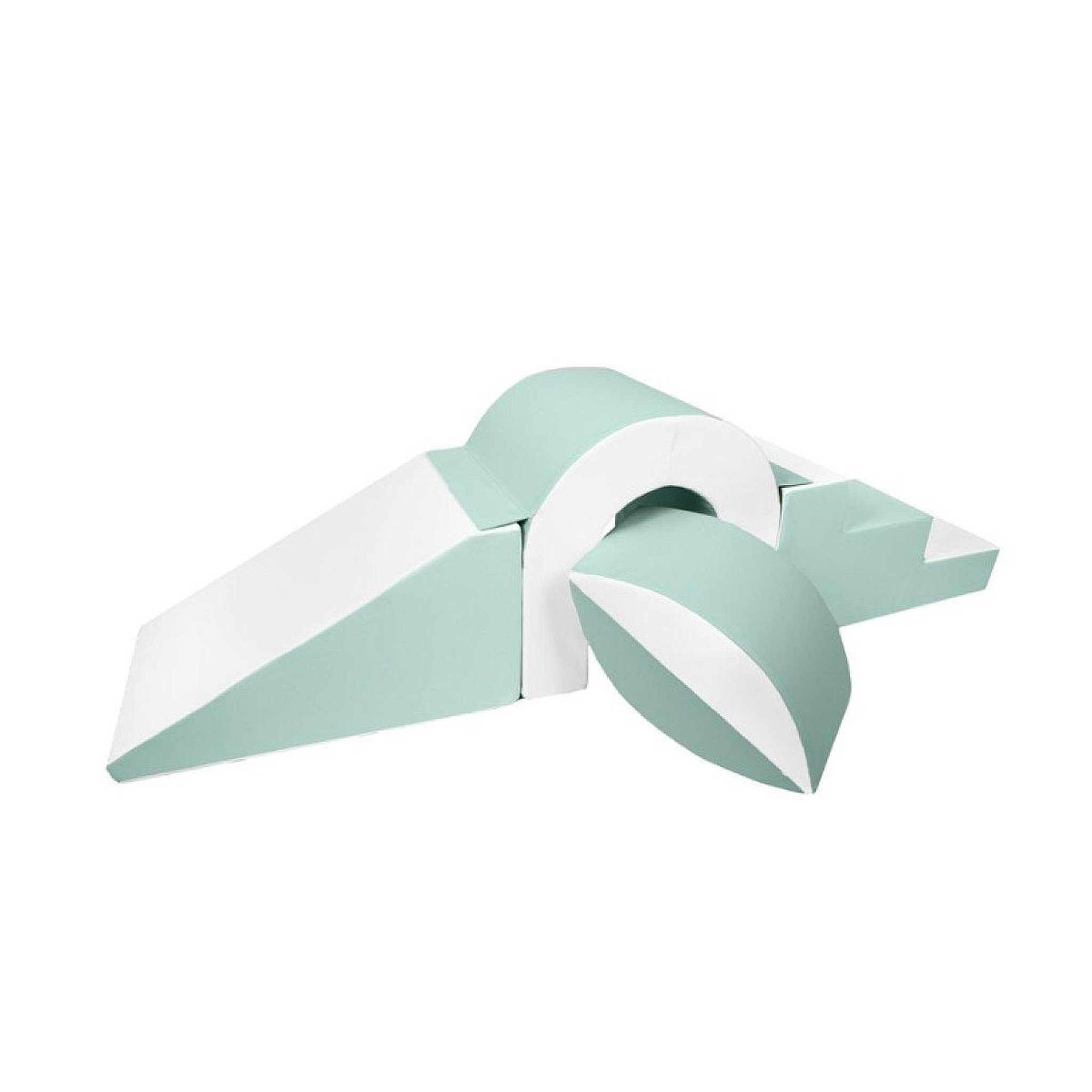 VELINDA Set de blocs en mousse 4 éléments blanc menthe