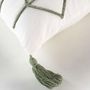 Voir la diapositive 3 : Paris Prix Housse de Coussin à Pompons  Soho  40x40cm Naturel & Vert