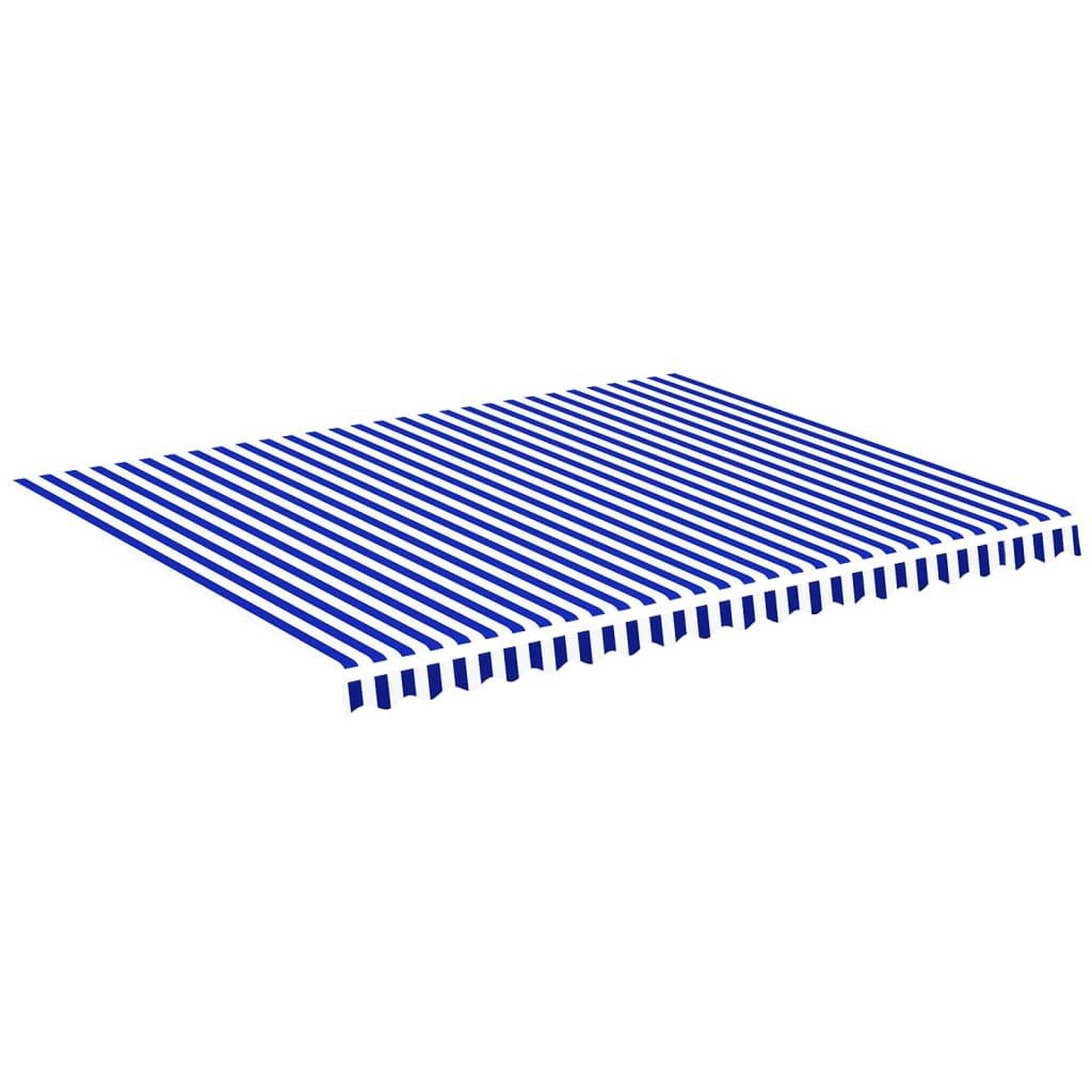 Voir la diapositive 2 : VIDAXL Tissu de remplacement pour auvent Bleu et blanc 4,5x3,5 m