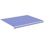 Voir la diapositive 2 : VIDAXL Tissu de remplacement pour auvent Bleu et blanc 4,5x3,5 m