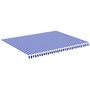 Voir la diapositive 2 : VIDAXL Tissu de remplacement pour auvent Bleu et blanc 4,5x3,5 m