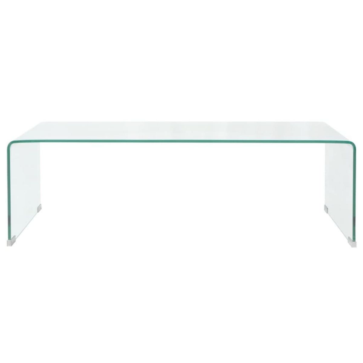 VIDAXL Table basse 98x45x30 cm Verre trempe Transparent