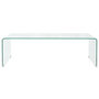 Voir la diapositive 2 : VIDAXL Table basse 98x45x30 cm Verre trempe Transparent