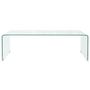 Voir la diapositive 2 : VIDAXL Table basse 98x45x30 cm Verre trempe Transparent