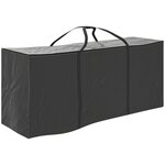 OUTSUNNY Sac de rangement étanche pour coussins d'extérieur housse impreméable pour coussins de jardin avec poignées noir