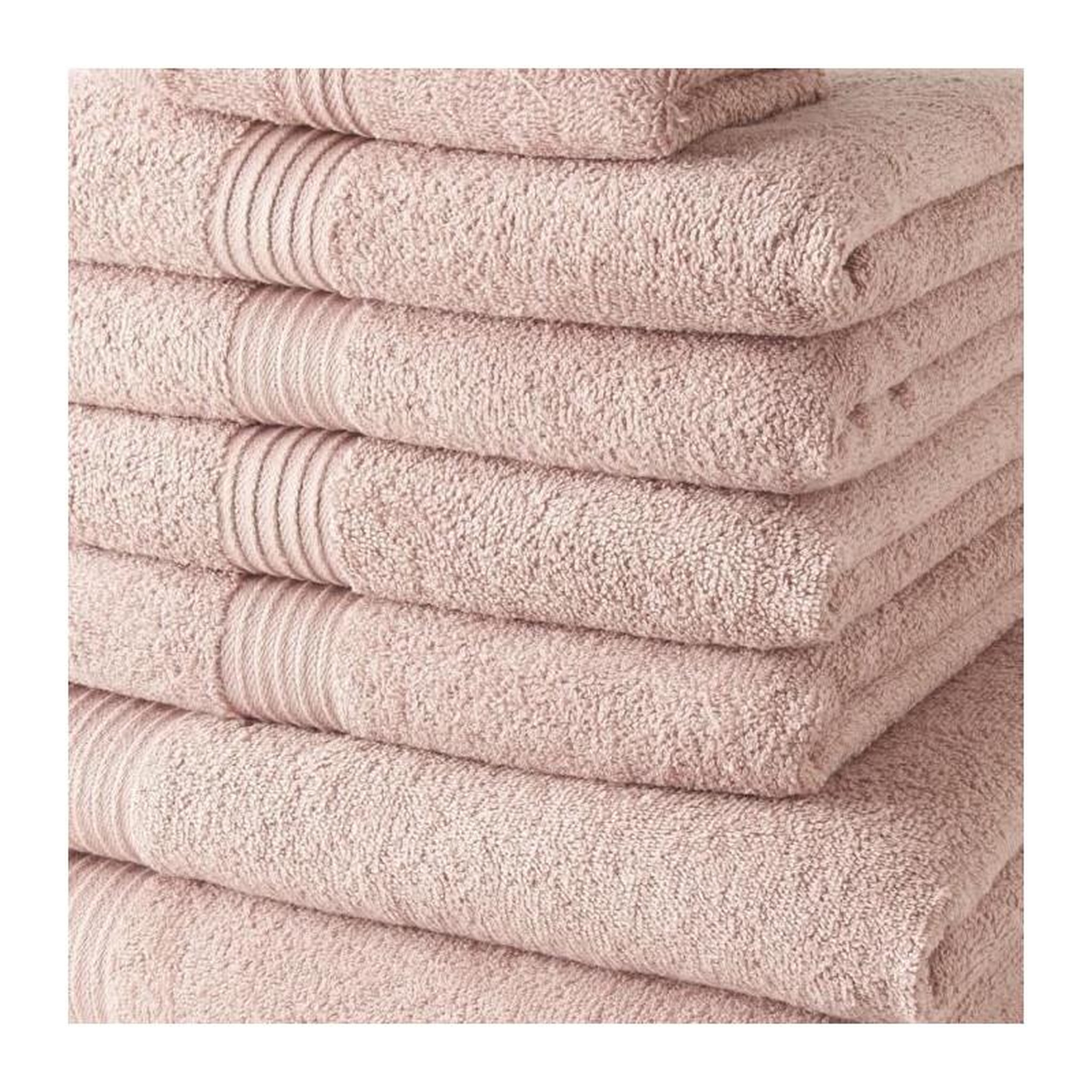 Voir la diapositive 2 : Today Lot de 4 Serviettes de bain TODAY 30x50 + 4 Serviettes de bain50x90 + 2 Draps de bain 70x130 cm 100% Coton - Rose des sables