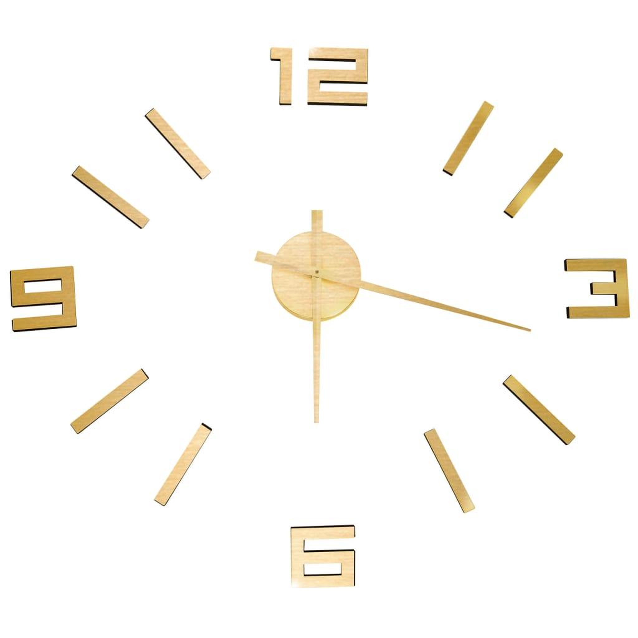 Voir la diapositive 2 : VIDAXL Horloge murale 3D Design moderne Dore 100 cm XXL