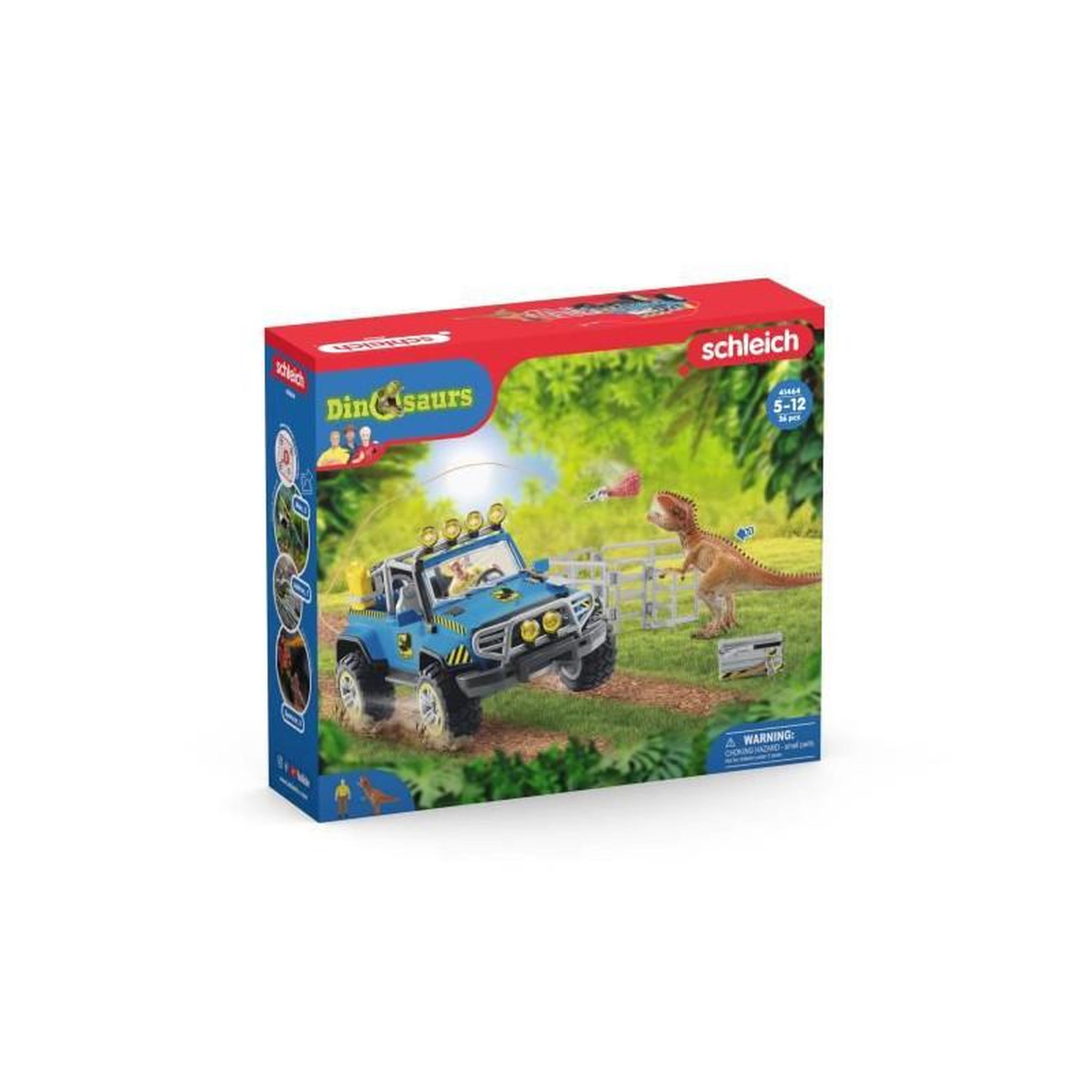 Voir la diapositive 2 : Schleich Schleich - Voiture tout-terrain avec avant-poste Dino - 41464