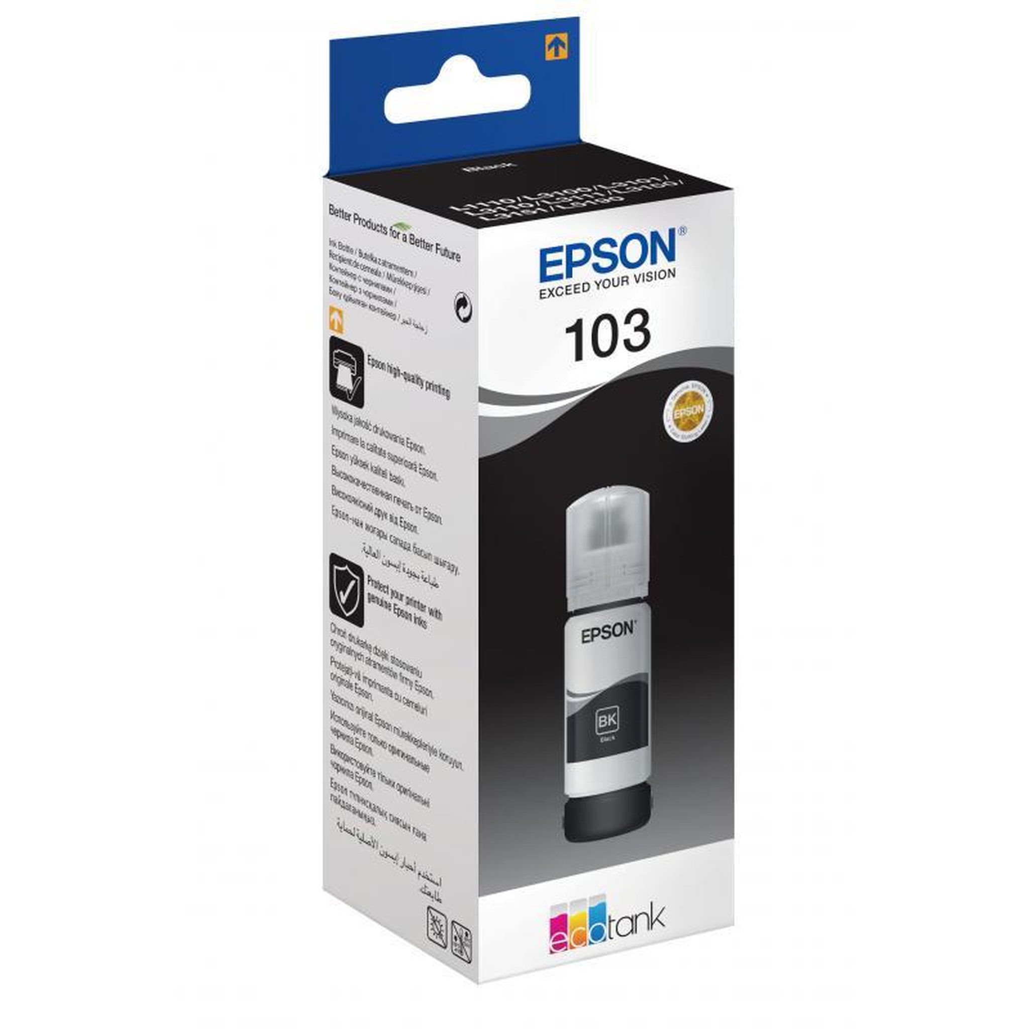 Voir la diapositive 2 : Epson Epson Ink 103 Black Schwarz (C13T00S14A)