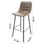 Voir la diapositive 3 : TOILINUX Lot de 2 Tabourets de bar design industriel Brooklyn