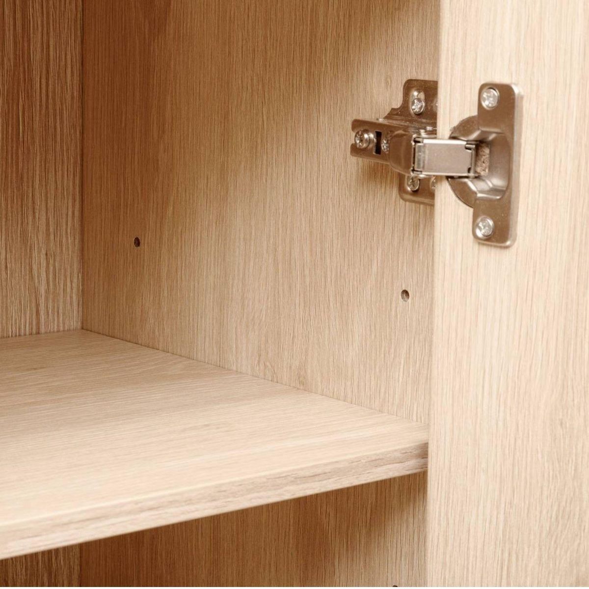 FIVE Colonne 2 portes effet bois naturel ABANA - Beige