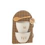Voir la diapositive 2 : Paris Prix Lot de 2 Tasses Avec Cuillère  Me You  24cm Blanc