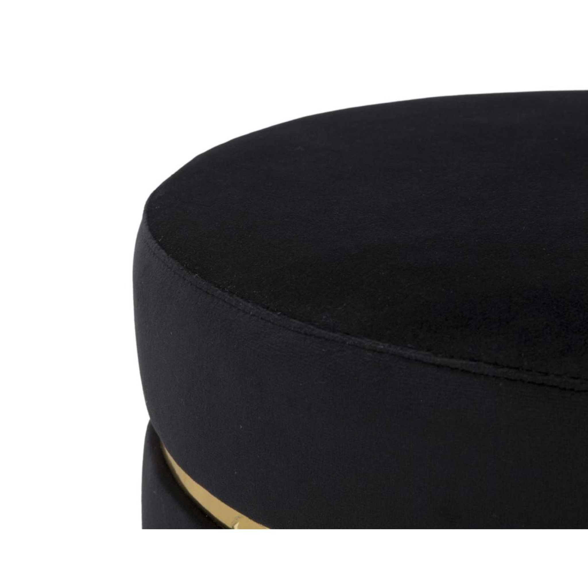 Voir la diapositive 5 : Paris Prix Tabouret design en velours  paris  40cm noir