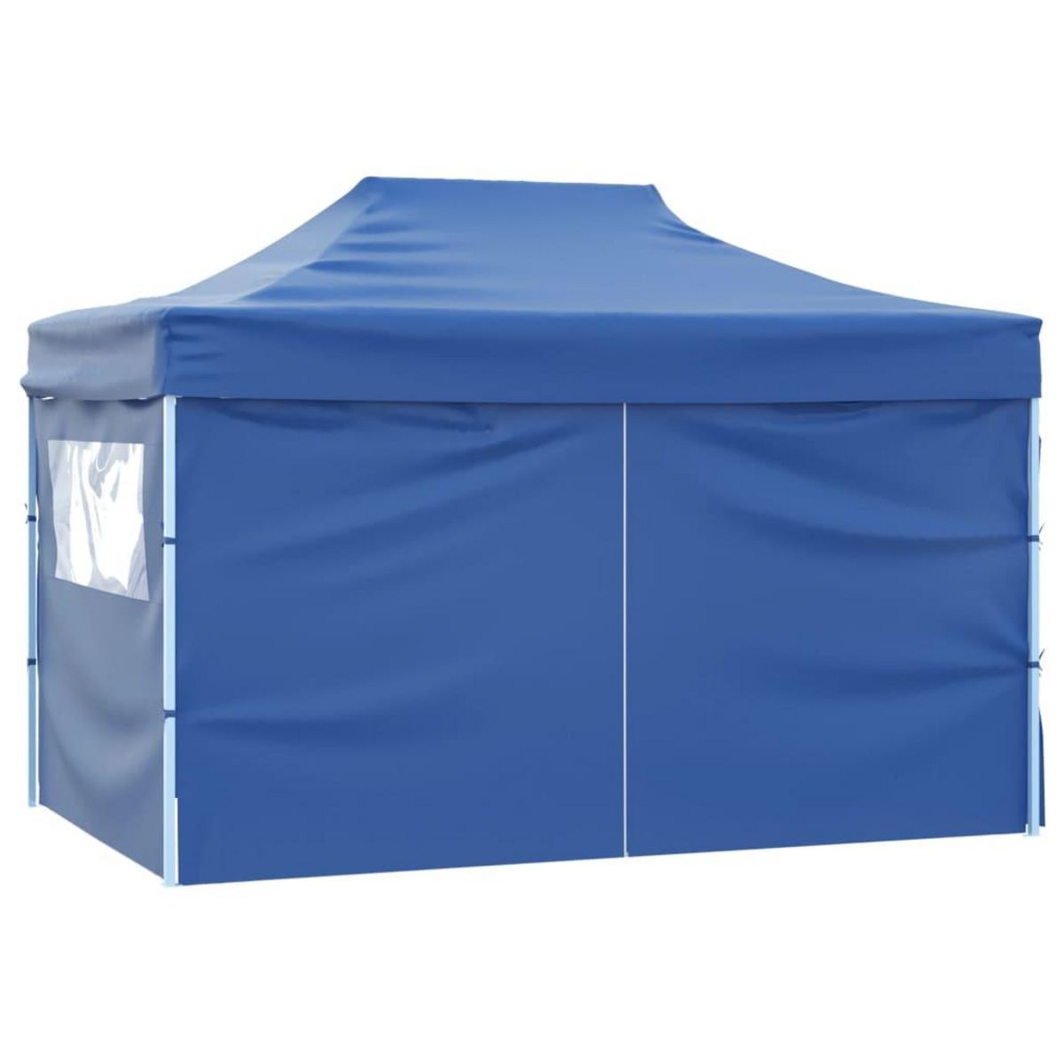 VIDAXL Tente de reception pliable avec 4 parois 3x4 m Acier Bleu