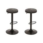 ATMOSPHERA Lot de 2 tabourets de bar en métal ILSA. Coloris disponibles : Gris, Blanc