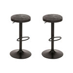 ATMOSPHERA Lot de 2 tabourets de bar en métal ILSA. Coloris disponibles : Blanc, Gris