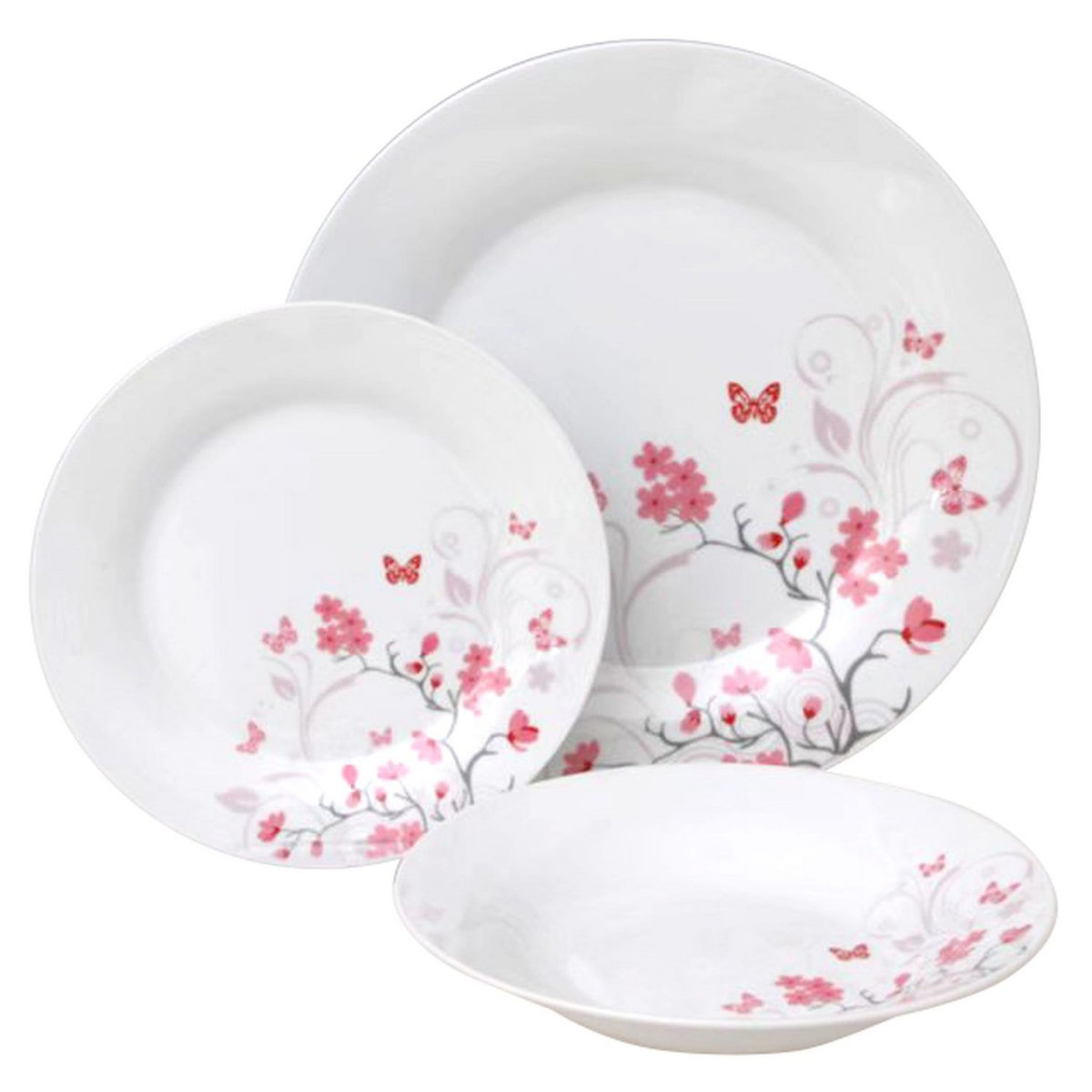 Service d'assiettes 18 pièces porcelaine 