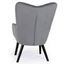Voir la diapositive 4 : Paris Prix Fauteuil Design en Velours  Artic  100cm Gris